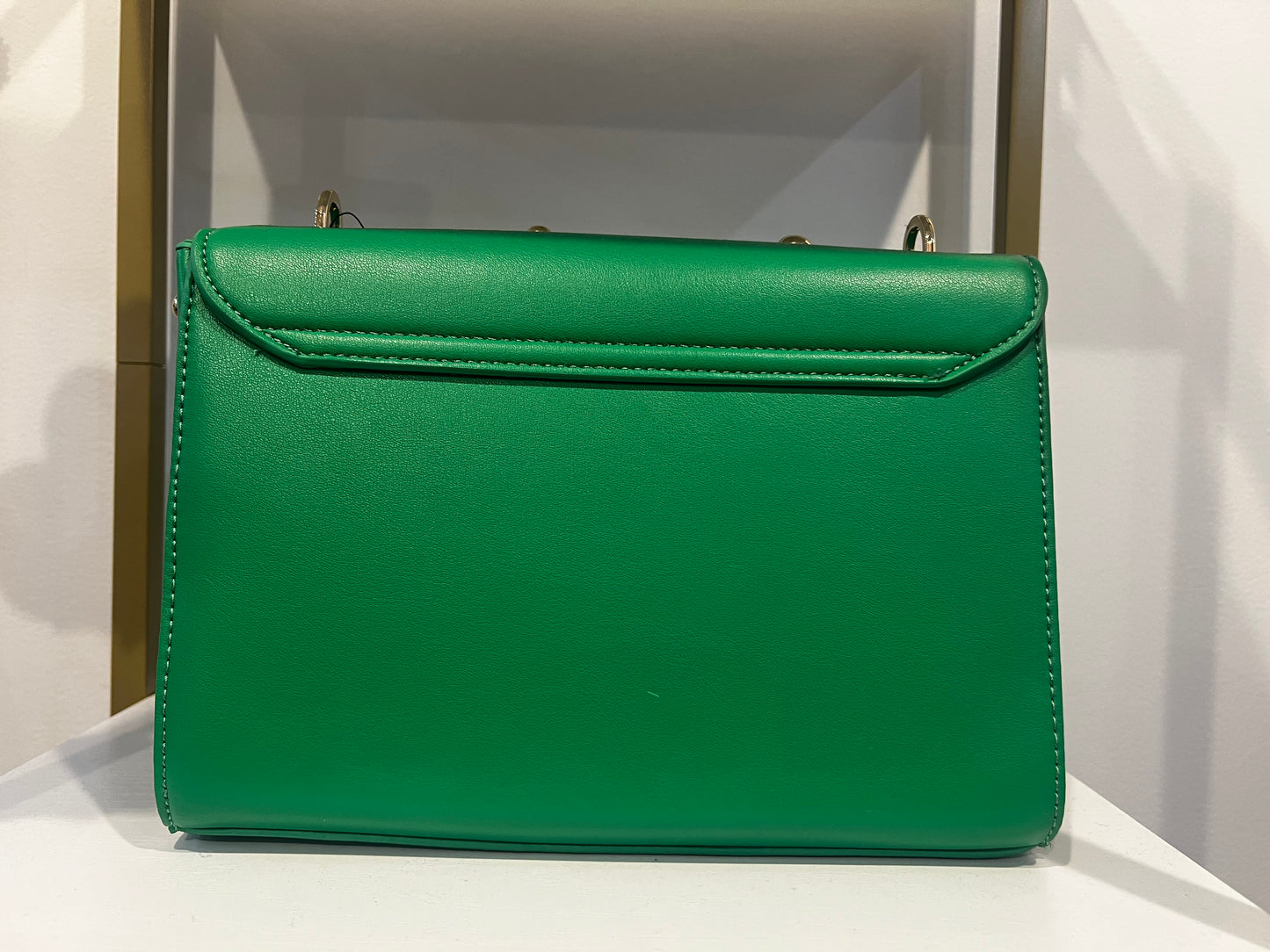 Green studded handbag