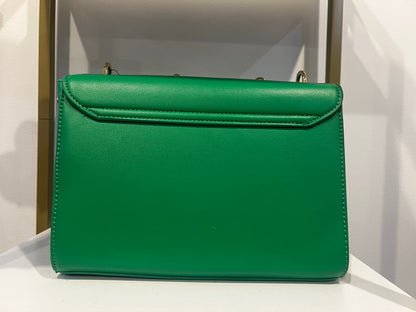 Green studded handbag