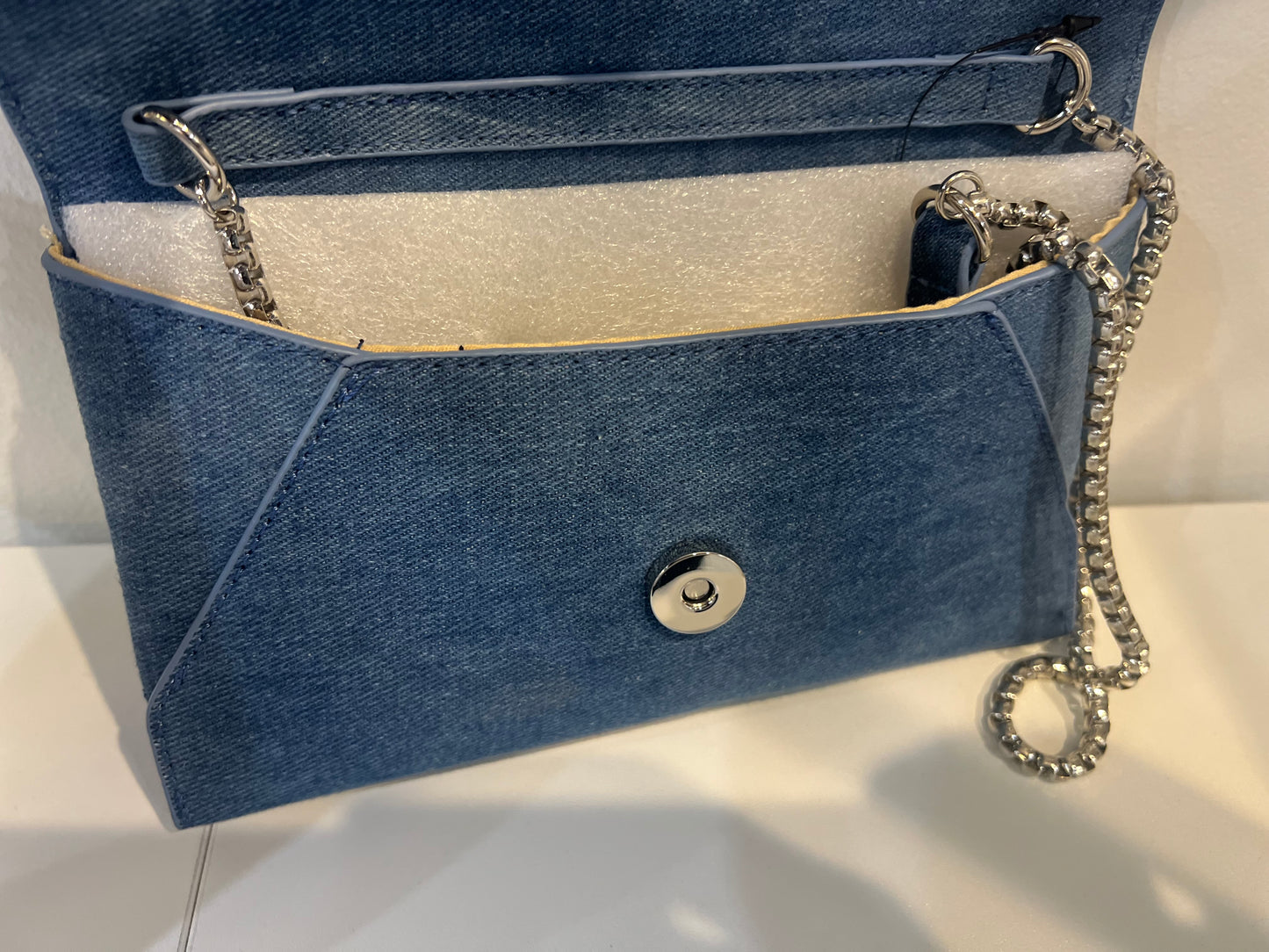 Denim clutch