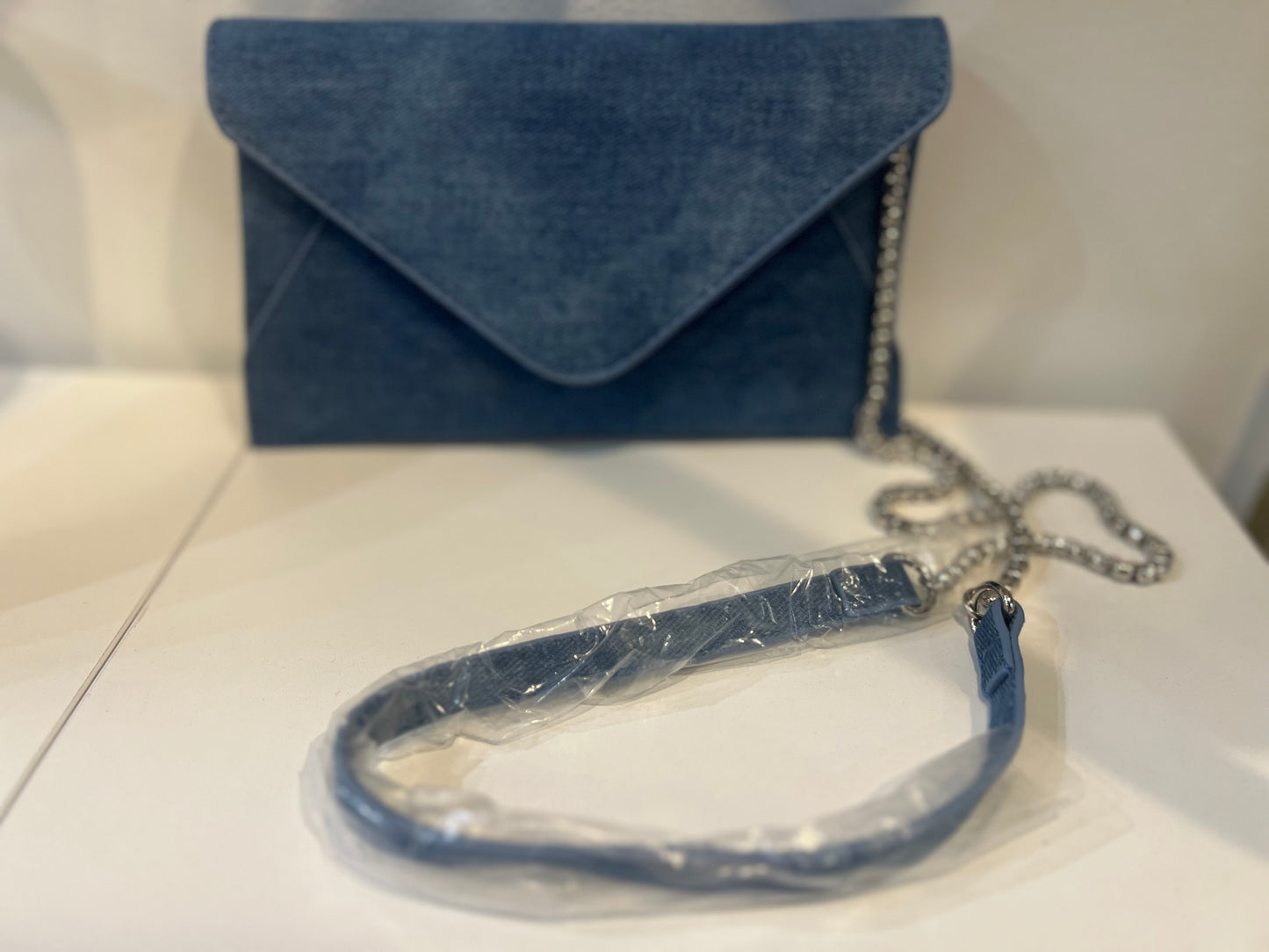 Denim clutch