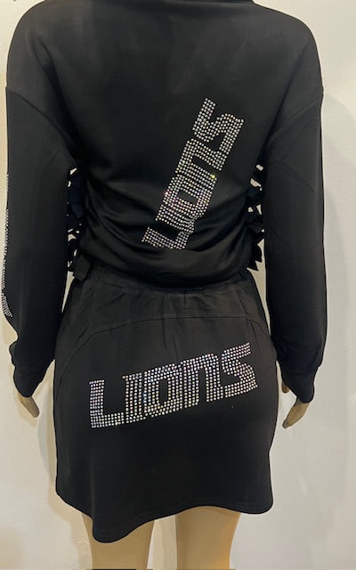 Lions 2 piece Bling skirt set